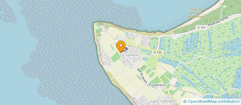 localisation de l'entreprise LES PEROUSES DU PHARE  SAINT-CLEMENT-DES-BALEINES