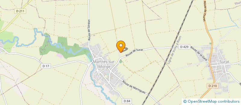 localisation de l'entreprise LES PEROUZES  MARTRES SUR MORGE