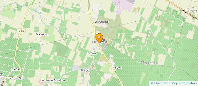 localisation de l'entreprise LES PERRIERES  VAUDELNAY