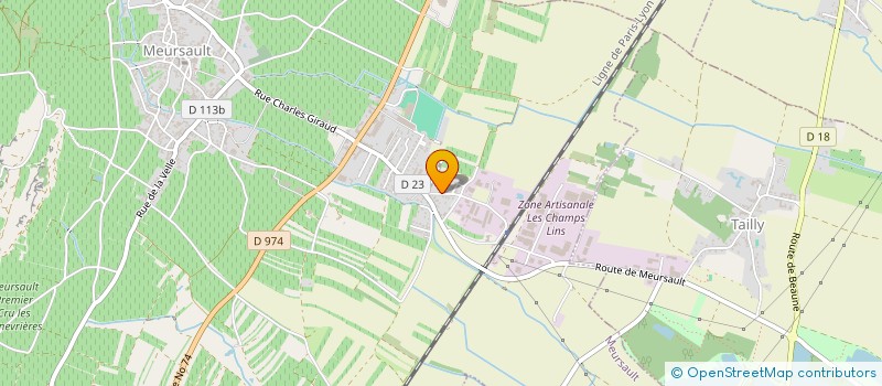 localisation de l'entreprise LES PERRIERES  MEURSAULT