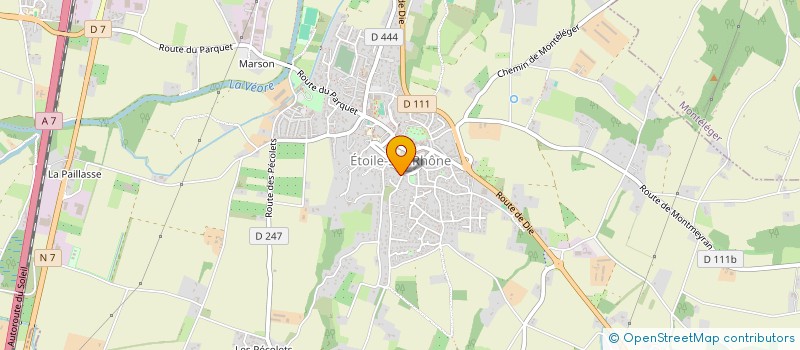 localisation de l'entreprise LES PERSEIDES  ETOILE-SUR-RHONE