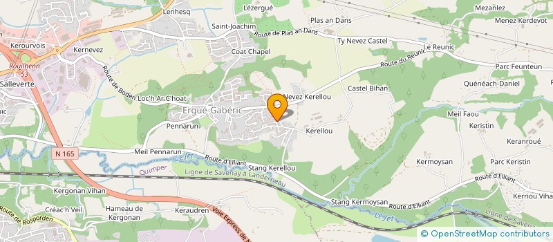 localisation de l'entreprise LES PERVENCHES  ERGUE-GABERIC