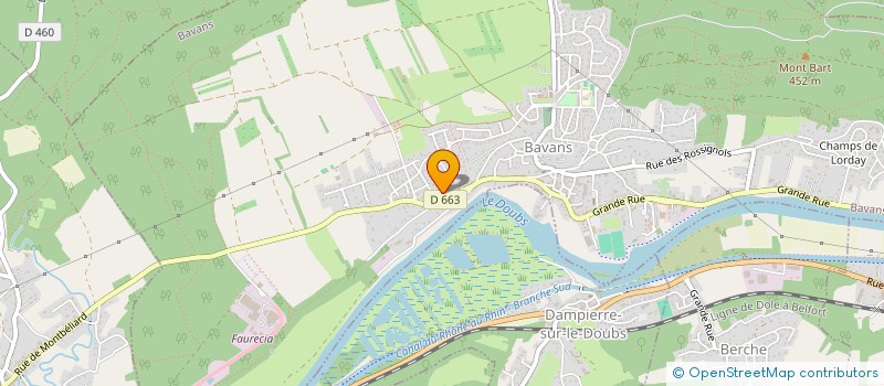 localisation de l'entreprise LES PERVENCHES  BAVANS