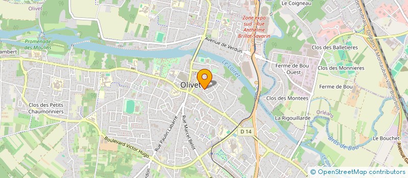 localisation de l'entreprise LES PERVENCHES  OLIVET
