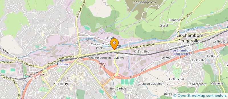 localisation de l'entreprise LES PETIOTS DE LA MALAF  LE CHAMBON-FEUGEROLLES