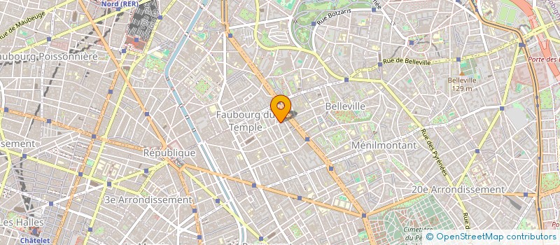 localisation de l'entreprise LES PETITES CANTINES BELLEVILLE  PARIS