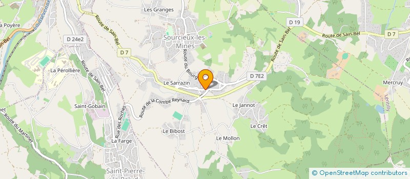 localisation de l'entreprise LES PETITES CANTINES VILLEFRANCHE-SUR-SAONE  VILLEFRANCHE-SUR-SAONE