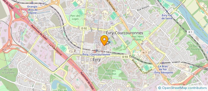 localisation de l'entreprise LES PETITES COCCINELLES à EVRY-COURCOURONNES