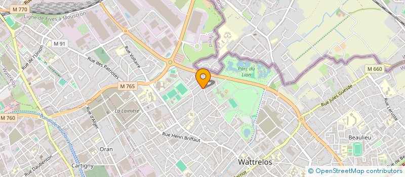 localisation de l'entreprise LES PETITES FEMMES FORTES  WATTRELOS