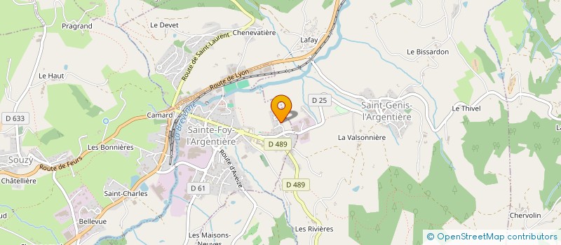 localisation de l'entreprise LES PETITES FOURCHES  SAINTE-FOY-L'ARGENTIERE