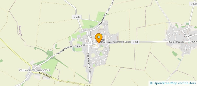 localisation de l'entreprise LES PETITES FRIPOUILLES à ETREILLERS