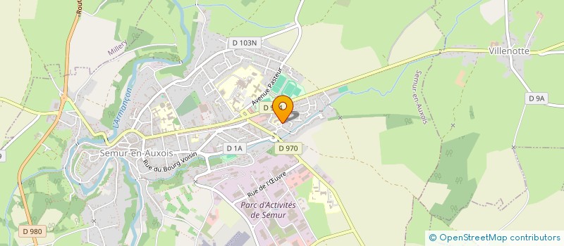 localisation de l'entreprise LES PETITES GRAINES DE CHAMPLON  SEMUR-EN-AUXOIS