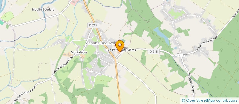 localisation de l'entreprise LES PETITES LOUVIERES à ASNANS-BEAUVOISIN