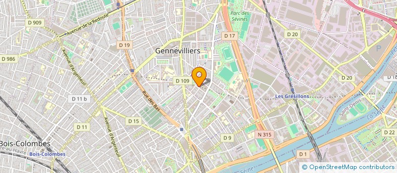 localisation de l'entreprise LES PETITES LUCIOLES à GENNEVILLIERS