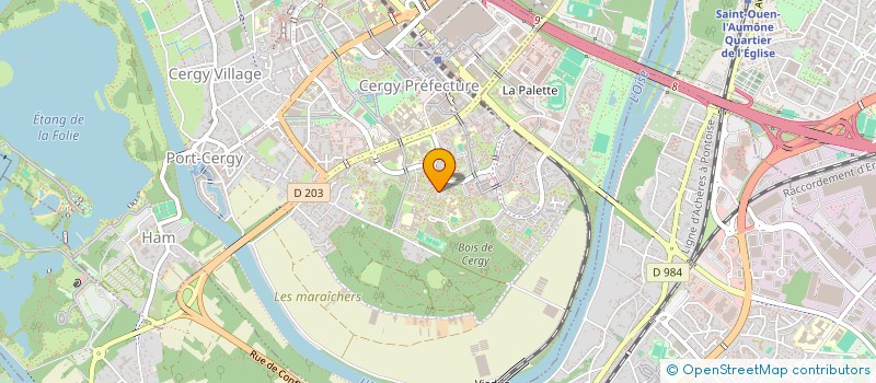 localisation de l'entreprise LES PETITES MAINS VERTES DES TOULEUSES  CERGY