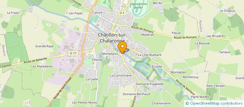localisation de l'entreprise LES PETITES PAGES CHATILLONNAISES à CHATILLON-SUR-CHALARONNE