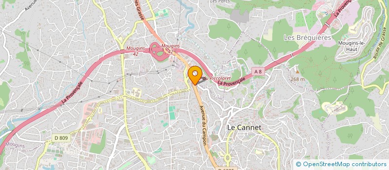 localisation de l'entreprise LES PETITES POUSSES à LE CANNET