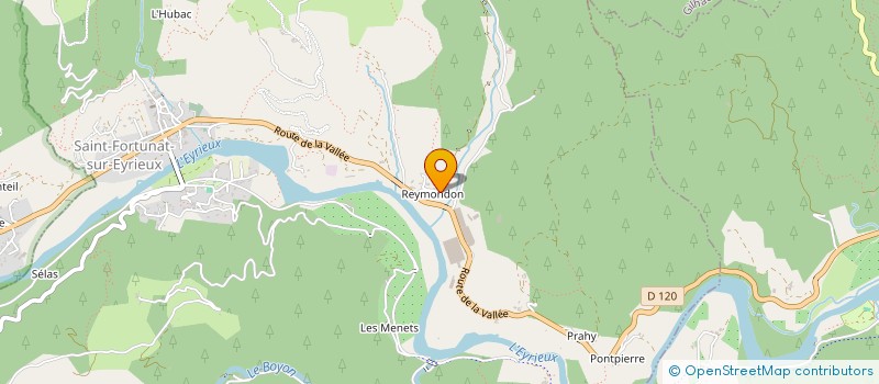 localisation de l'entreprise LES PETITES ROCHES D'ALMAGEFRA  SAINT-FORTUNAT-SUR-EYRIEUX