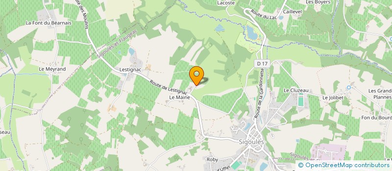 localisation de l'entreprise LES PETITS  SIGOULES-ET-FLAUGEAC