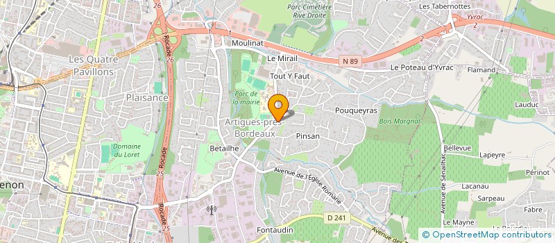 localisation de l'entreprise LES PETITS ATELIERS D'ARTIGUES à ARTIGUES-PRES-BORDEAUX