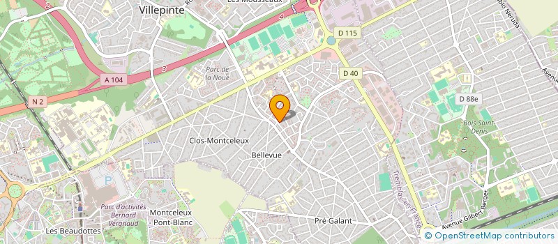 localisation de l'entreprise LES PETITS AVENTURIERS à VILLEPINTE