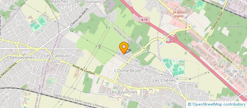 localisation de l'entreprise LES PETITS BOIS DE L'OISE  HERBLAY-SUR-SEINE