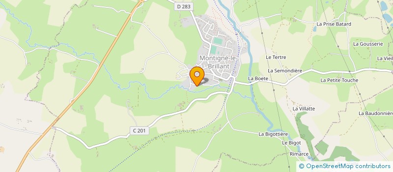 localisation de l'entreprise LES PETITS BRILLANTS  MONTIGNE-LE-BRILLANT