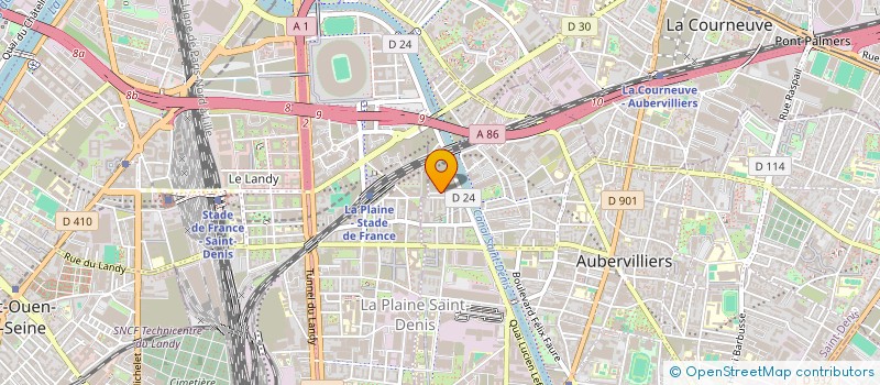 localisation de l'entreprise LES PETITS CHAUDRONS  AUBERVILLIERS