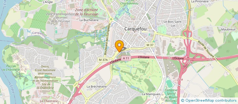 localisation de l'entreprise LES PETITS CHENES 2 à CARQUEFOU
