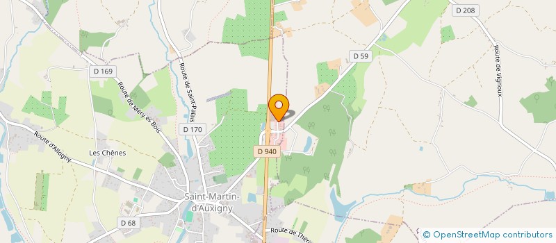 localisation de l'entreprise LES PETITS CLAIS  SAINT-MARTIN D AUXIGNY