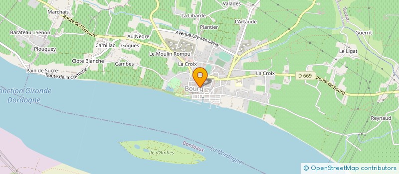 localisation de l'entreprise LES PETITS CUBES DE L'ESTUAIRE à BOURG