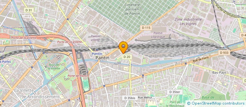 localisation de l'entreprise LES PETITS D'HOMME à PANTIN