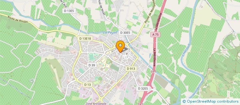 localisation de l'entreprise LES PETITS DERANGES à PEZENAS