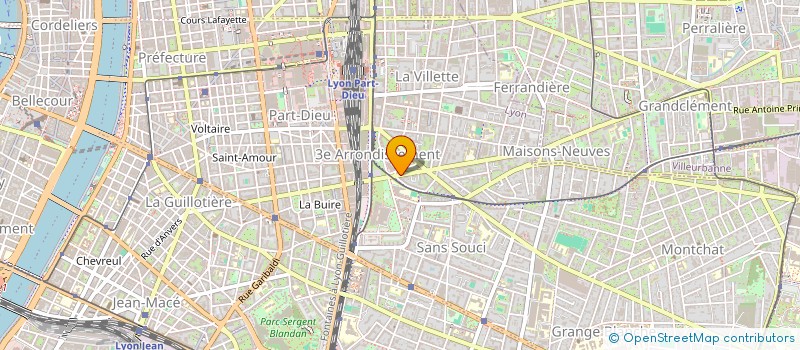 localisation de l'entreprise LES PETITS FRERES DES AUTRES  LYON