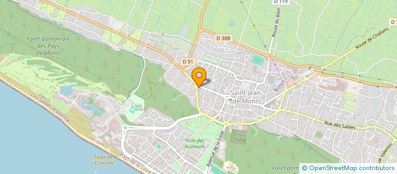 localisation de l'entreprise LES PETITS INDIENS  SAINT-JEAN-DE-MONTS