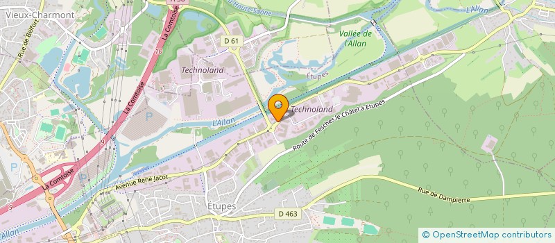 localisation de l'entreprise LES PETITS KIKIS  ETUPES