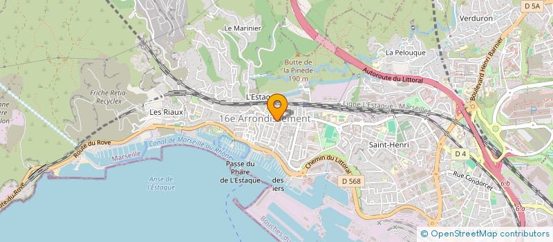localisation de l'entreprise LES PETITS LOUPIOTS DE L ESTAQUE à MARSEILLE