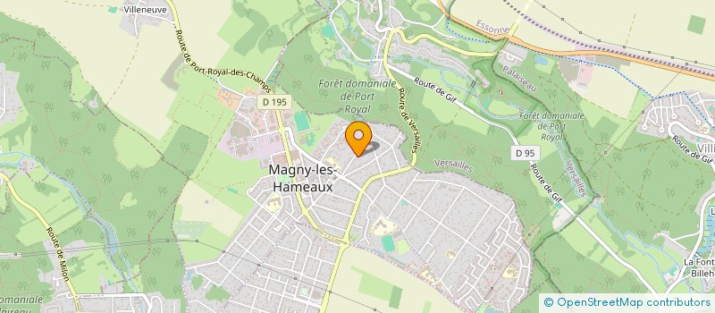 localisation de l'entreprise LES PETITS LOUPS.  MAGNY-LES-HAMEAUX