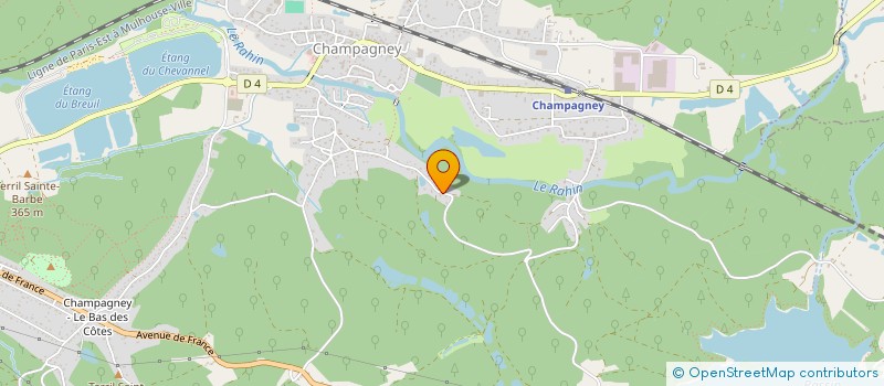 localisation de l'entreprise LES PETITS LOUPS  CHAMPAGNEY