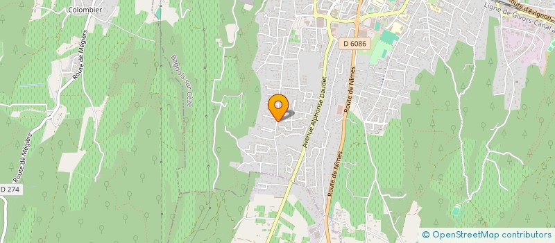 localisation de l'entreprise LES PETITS LOUPS  BAGNOLS-SUR-CEZE