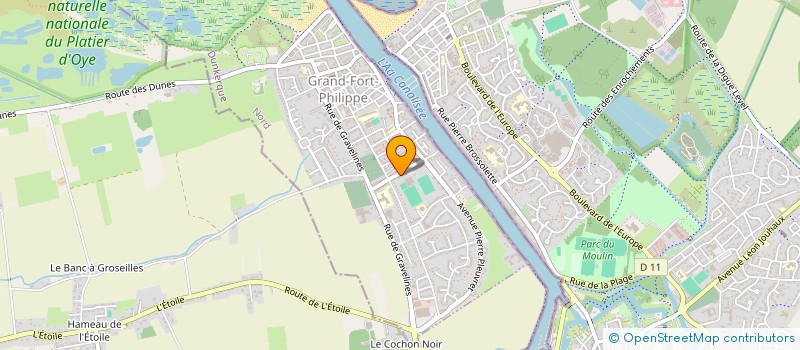 localisation de l'entreprise LES PETITS LOUPS DE L'ECOLE LA FONTAINE  GRAND-FORT-PHILIPPE