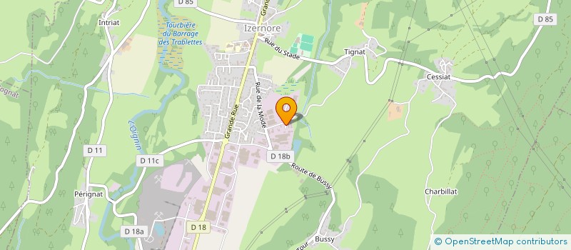 localisation de l'entreprise LES PETITS LOUPS DU GARENNOD  IZERNORE