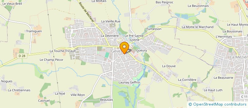 localisation de l'entreprise LES PETITS LUTINS  GEVEZE