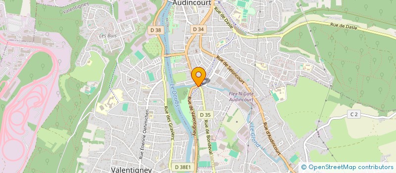 localisation de l'entreprise LES PETITS OISEAUX BLEUS  AUDINCOURT