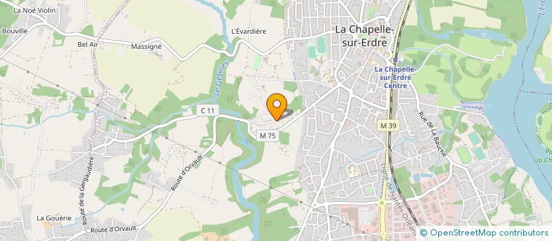 localisation de l'entreprise LES PETITS PALETS à LA CHAPELLE-SUR-ERDRE