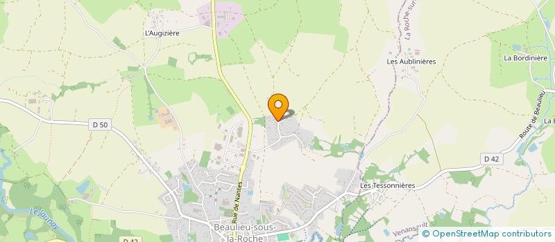 localisation de l'entreprise LES PETITS PETITS  BEAULIEU-SOUS-LA-ROCHE