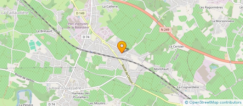 localisation de l'entreprise LES PETITS PETONS  LA HAIE-FOUASSIERE