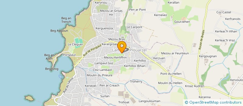 localisation de l'entreprise LES PETITS PIEDS DE CLOE  LAMPAUL-PLOUARZEL