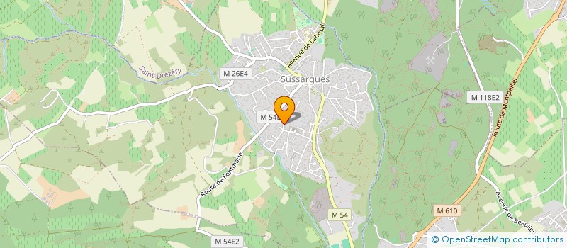 localisation de l'entreprise LES PETITS PIEDS DE LUCIE  SUSSARGUES