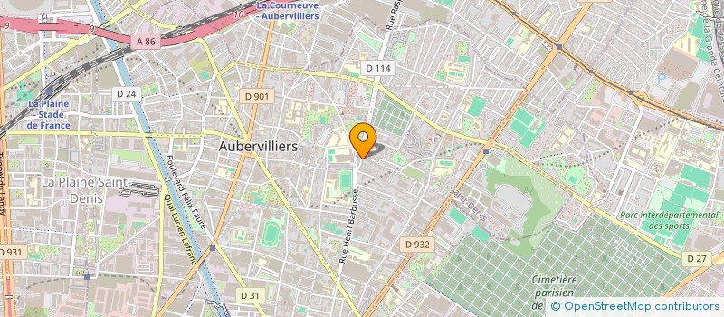 localisation de l'entreprise LES PETITS POISSONS ROUGES à AUBERVILLIERS
